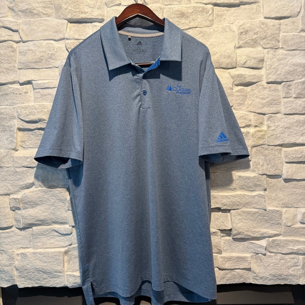 Like new- Adidas Men's Blue Polo Shirt